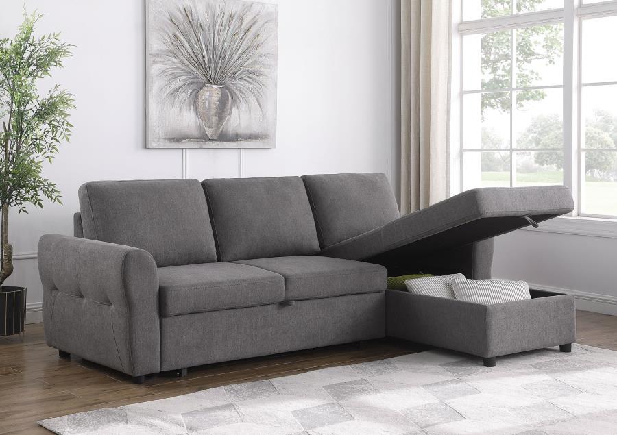 Samantha Grey Sleeper Sectional by Coaster