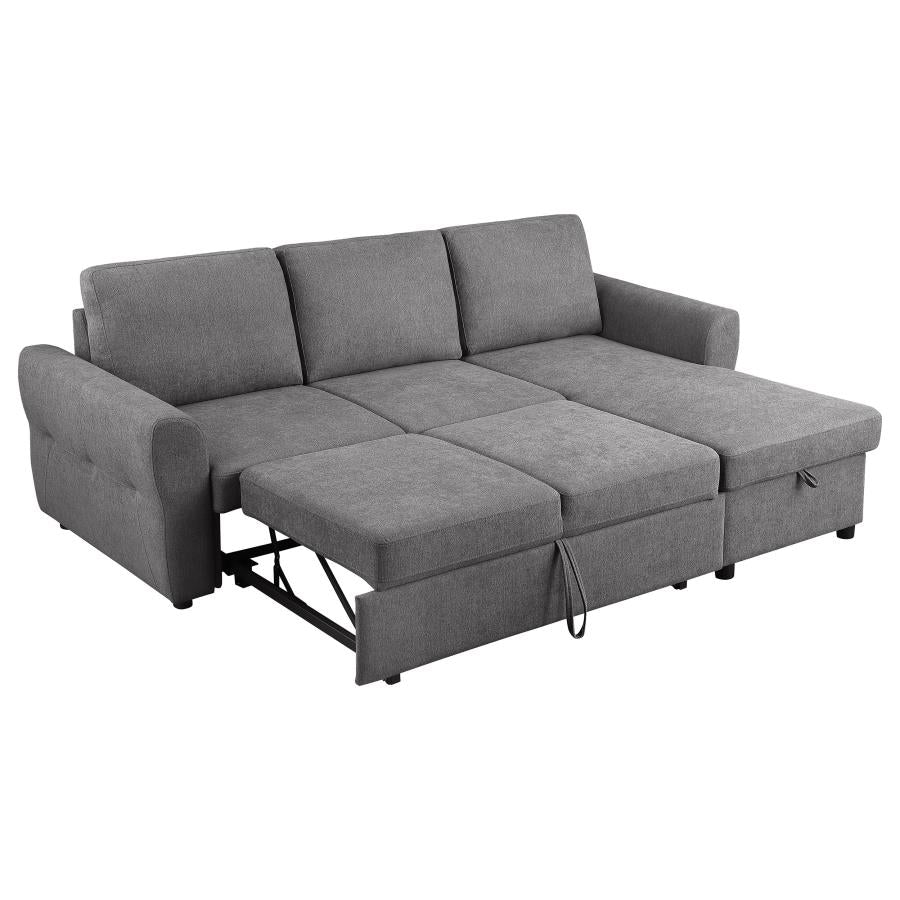 Samantha Grey Sleeper Sectional by Coaster