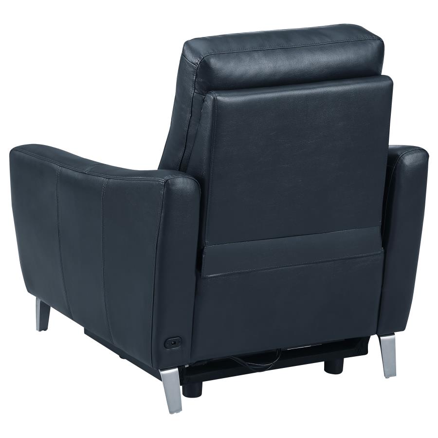 Derek Blue Powered Recliner by Coaster