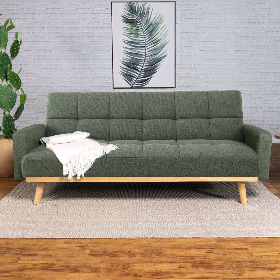 Kourtney Sage Green Sofa Bed by Coaster