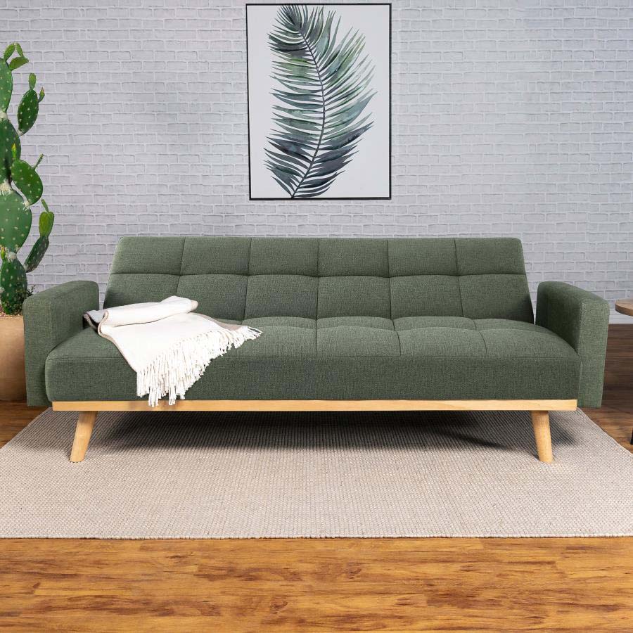 Kourtney Sage Green Sofa Bed by Coaster