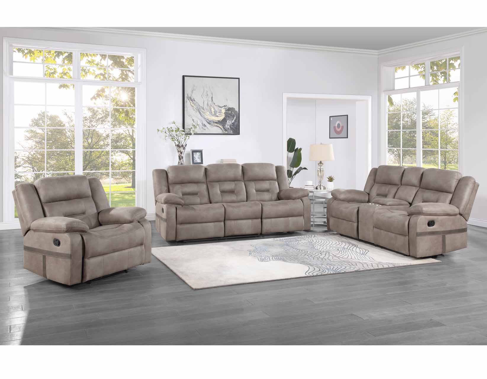 Abilene Reclining Sofa, Love Seat, Chair by Steve Silver