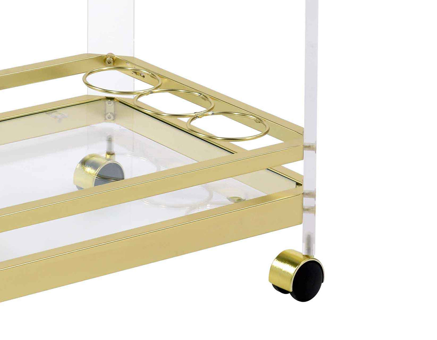 Aerin Gold Server Cart by Steve Silver