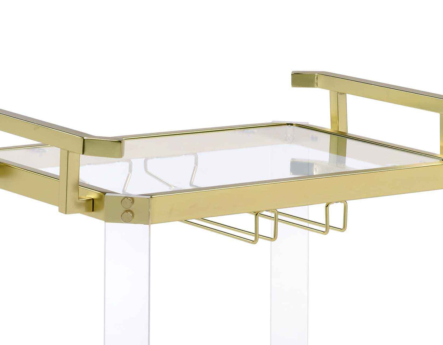 Aerin Gold Server Cart by Steve Silver