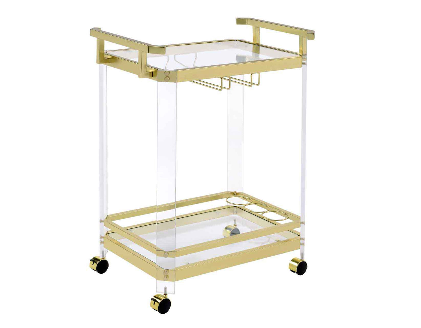 Aerin Gold Server Cart by Steve Silver