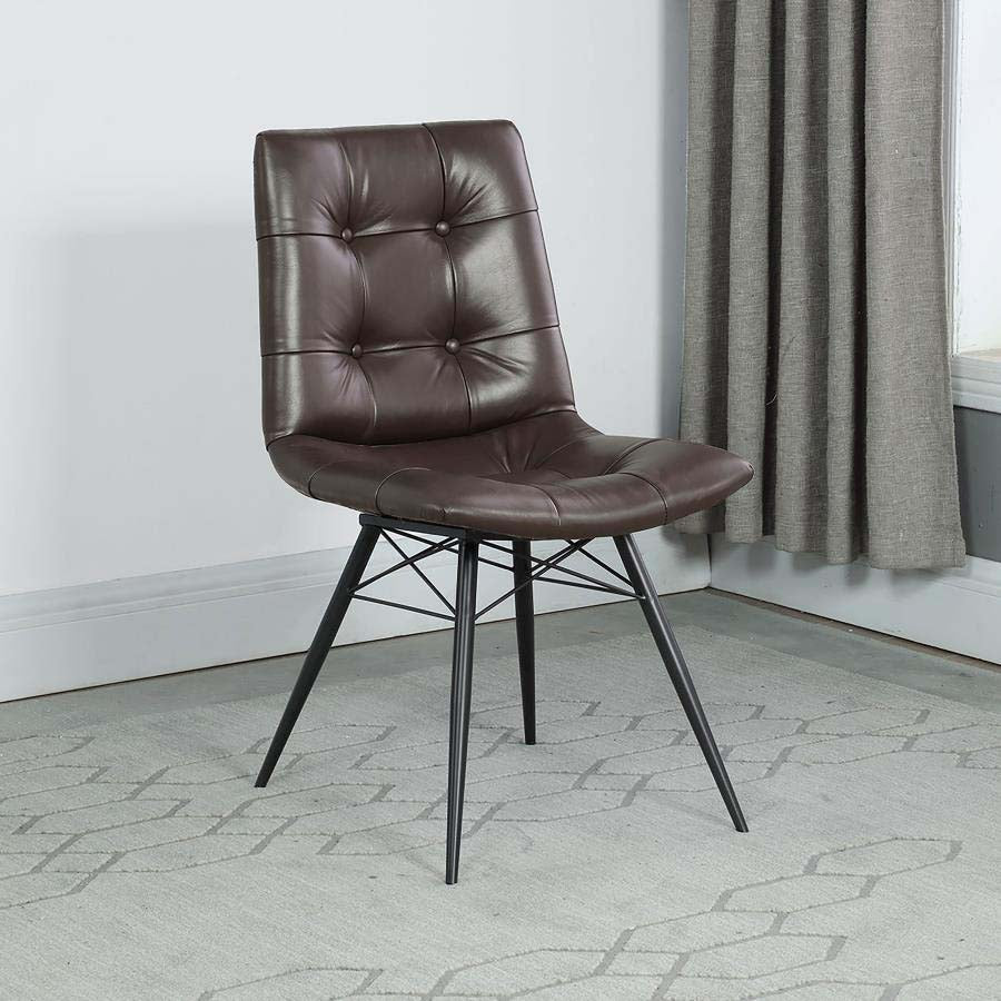 Aiken Brown Dining Chairs (includes 4 chairs) by Coaster