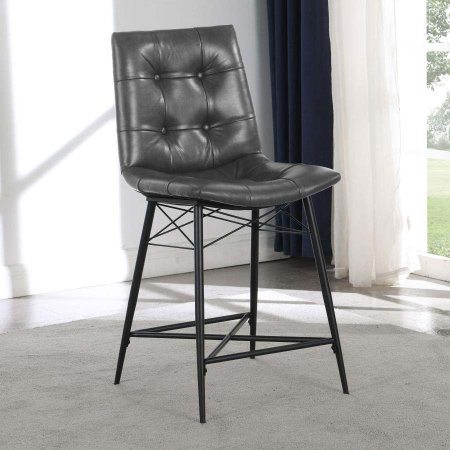 Aiken Charcoal Counter Height Chairs (includes 2 chairs) by Coaster