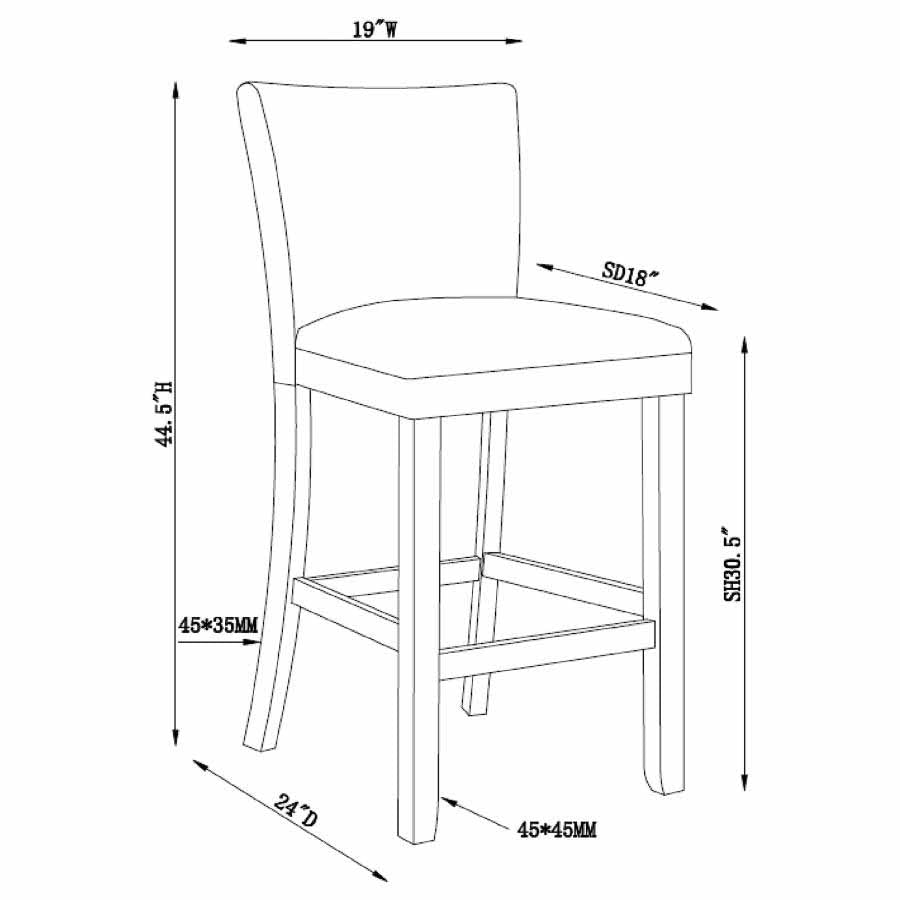 Alberton Bar Stools (includes 2 stools) by Coaster