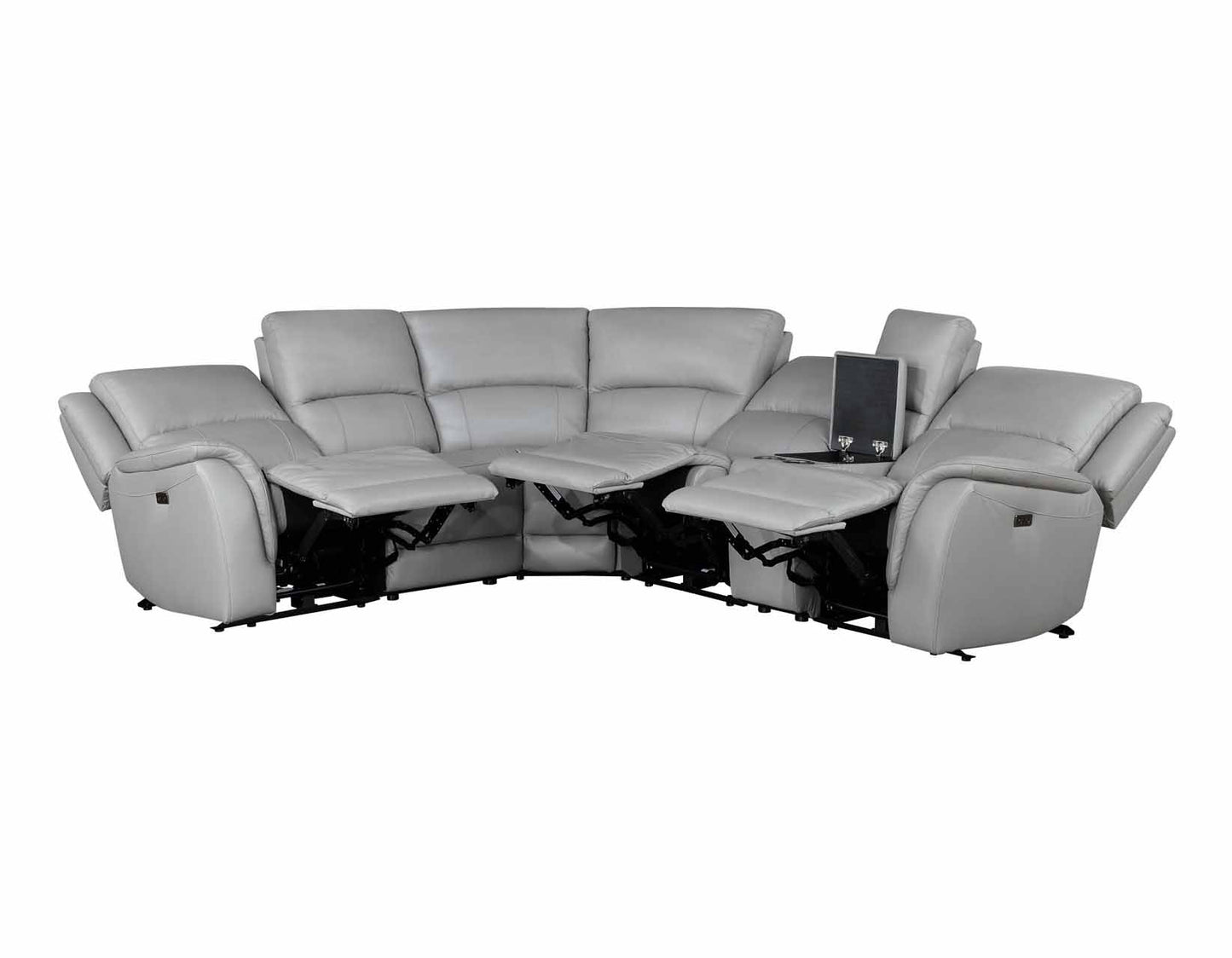 Alexandria Stone Powered Reclining Sectional by Steve Silver