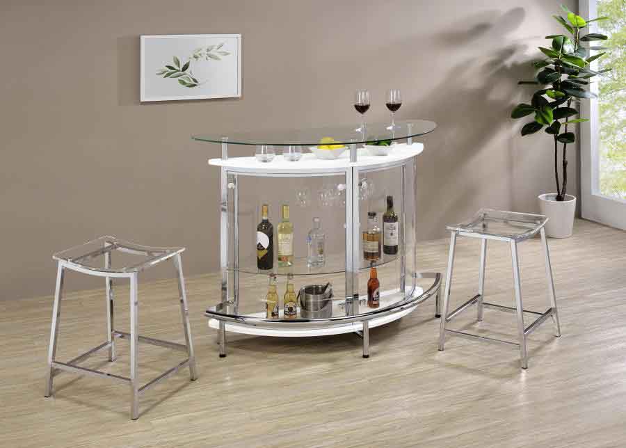 Amarillo White Bar Unit by Coaster