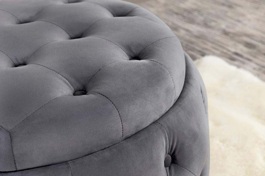 Angelina Steel Grey Storage Ottoman by Coaster
