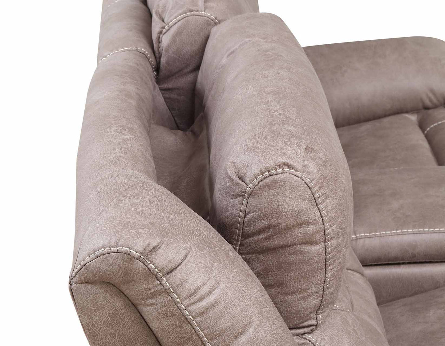 Aria Desert Sand Dual-Power Reclining Sofa, Love Seat, & Chair by Steve Silver