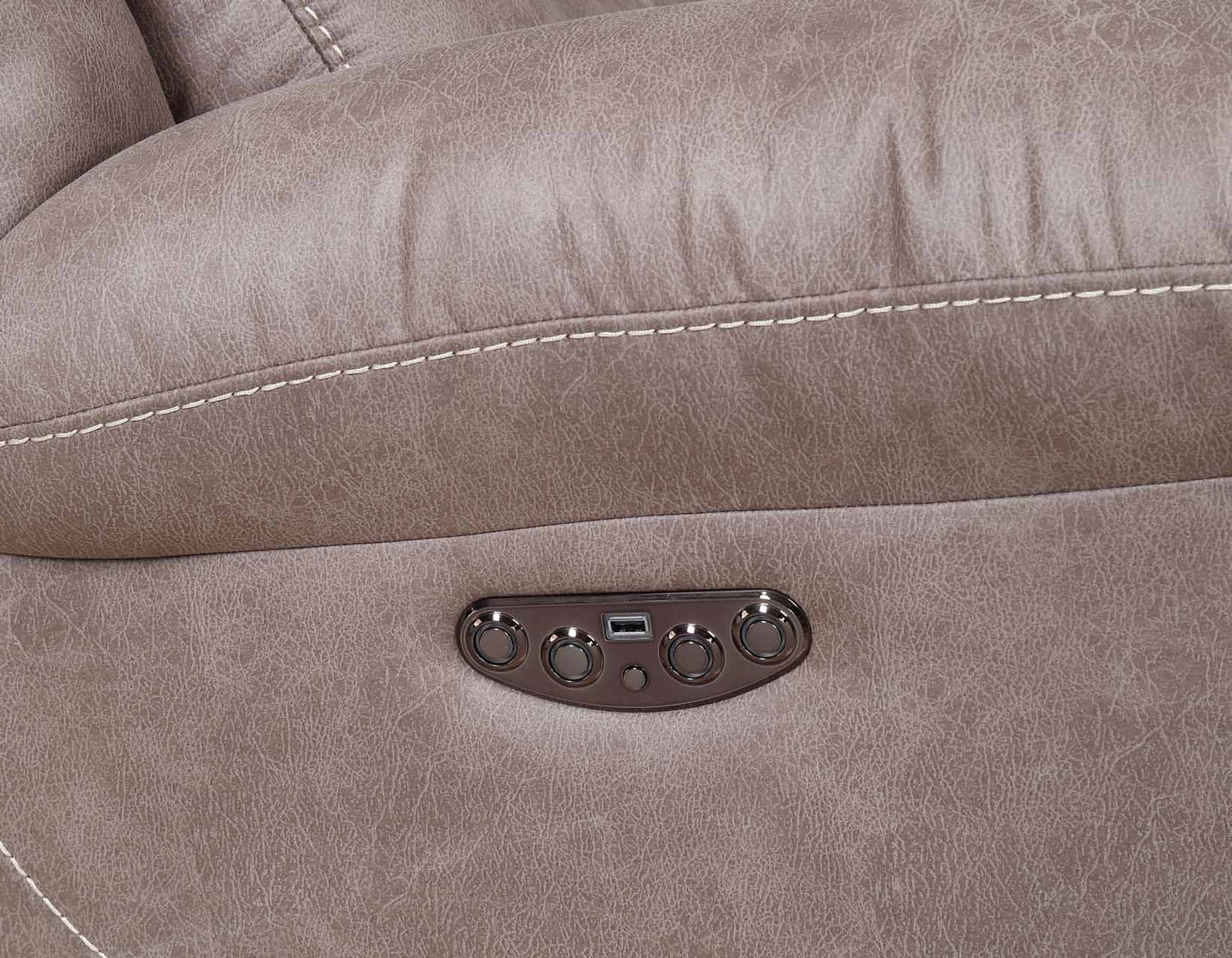 Aria Desert Sand Dual-Power Reclining Sofa, Love Seat, & Chair by Steve Silver