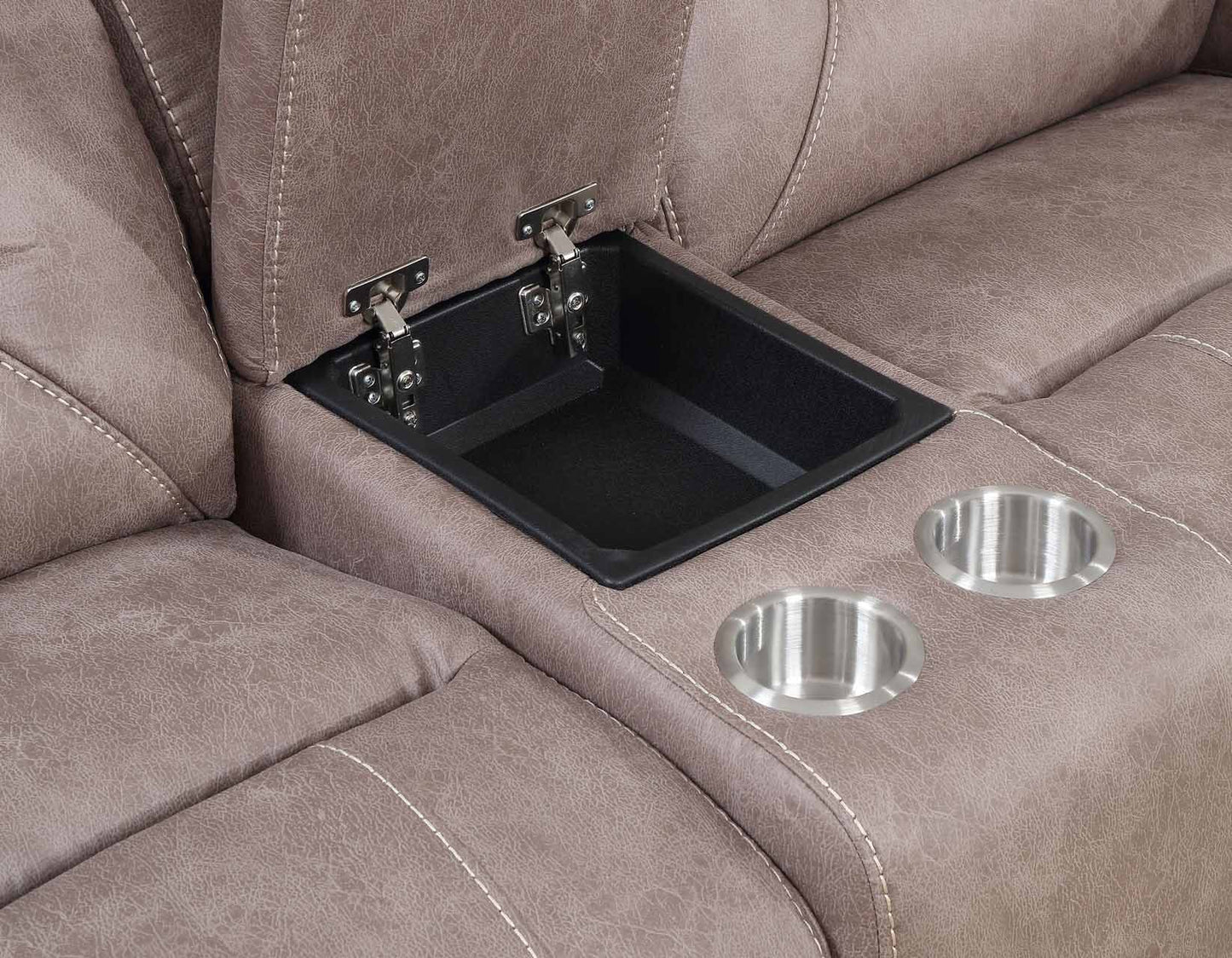 Aria Desert Sand Dual-Power Reclining Sofa, Love Seat, & Chair by Steve Silver