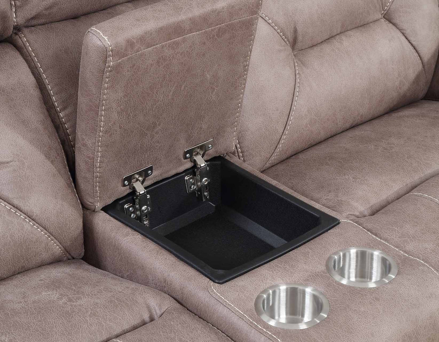 Aria Desert Sand Dual-Power Reclining Sectional by Steve Silver
