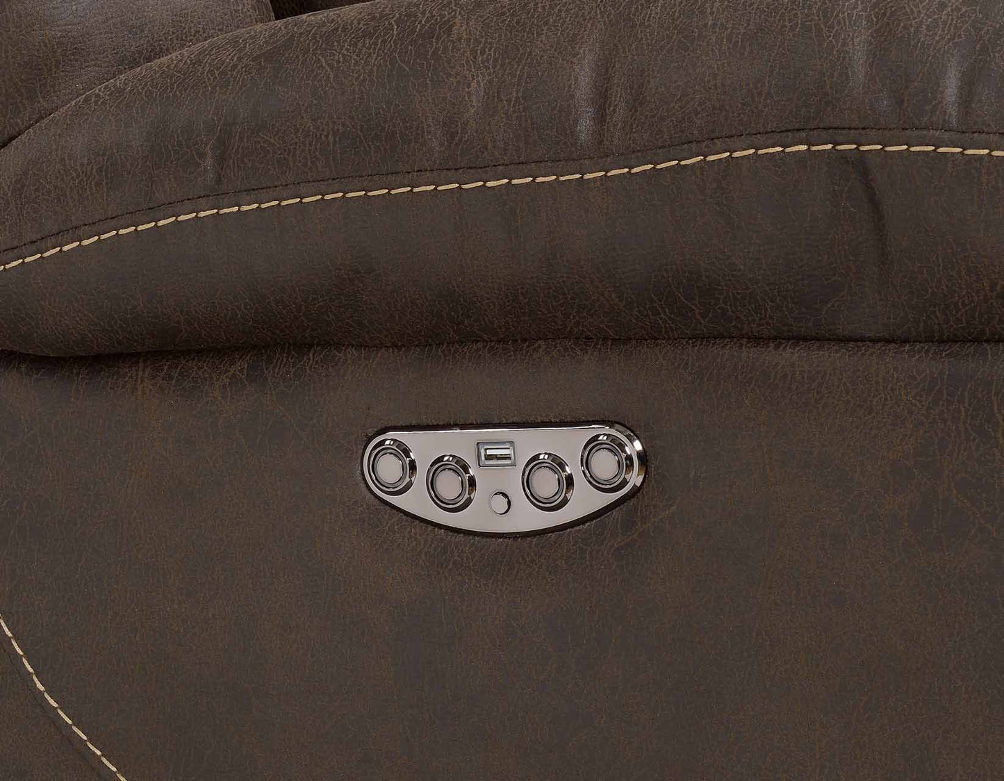 Aria Saddle Brown Dual-Power Reclining Sofa, Love Seat, & Chair by Steve Silver