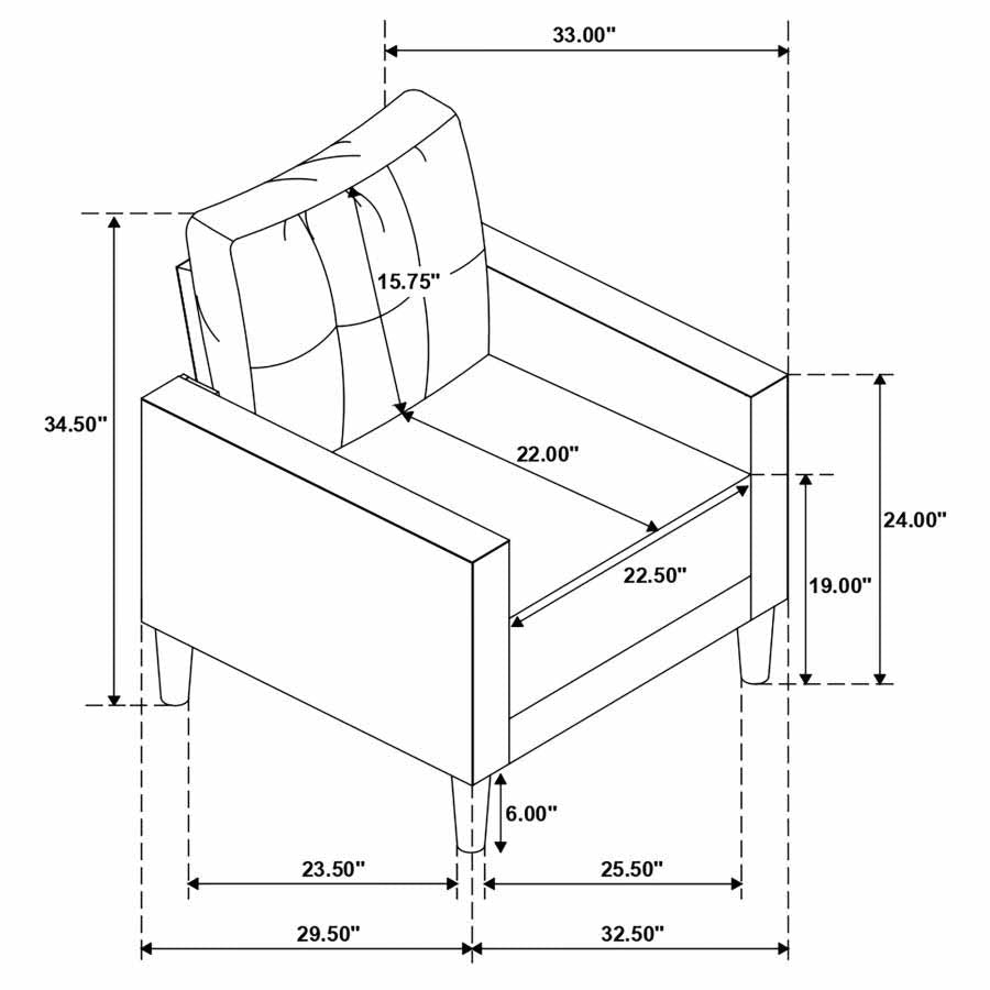 Bowen Grey Chair by Coaster
