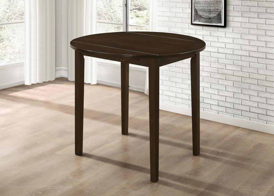 Bucknell Drop-Leaf Cappuccino Dining Set (table and 2 chairs) by Coaster