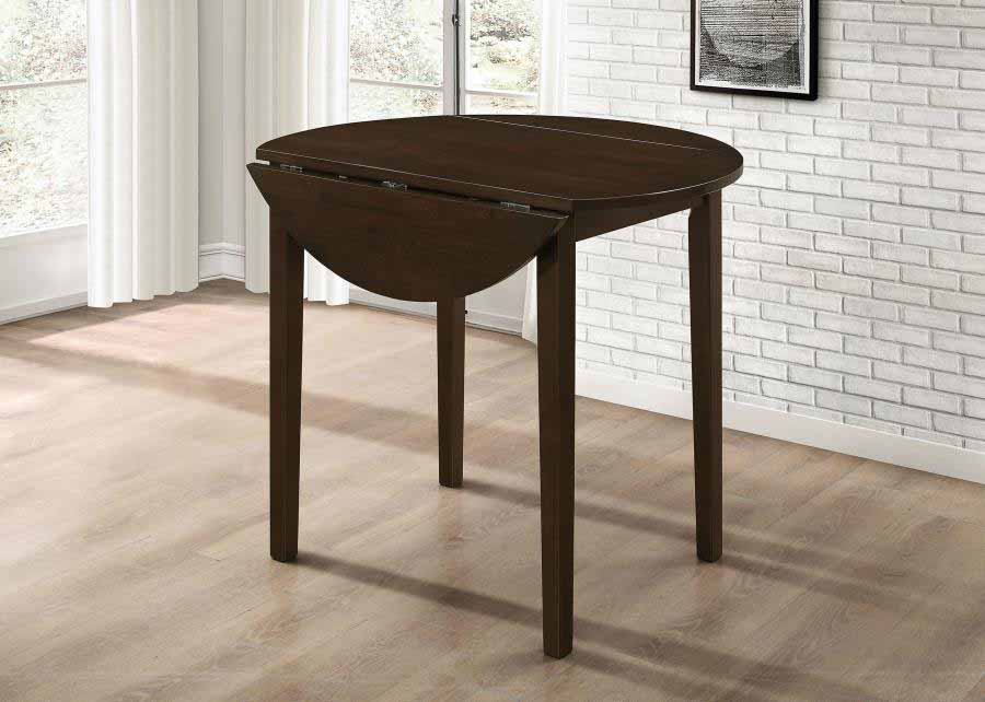 Bucknell Drop-Leaf Cappuccino Dining Set (table and 2 chairs) by Coaster