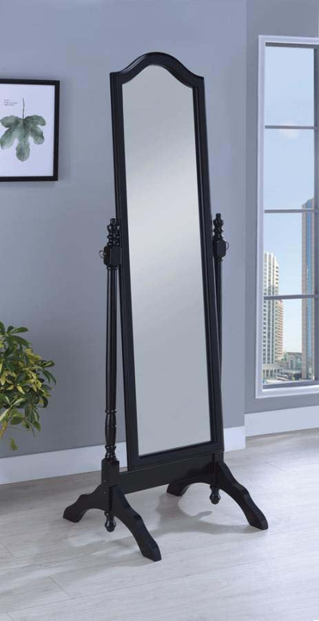 Cabot Black Cheval Mirror by Coaster