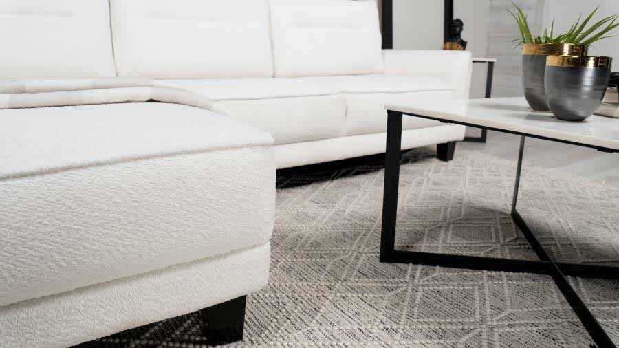 Caspian White Sectional by Coaster