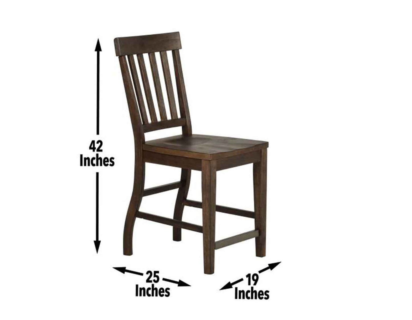 Cayla Dark Oak Counter Height Chairs (includes 2 chairs) by Steve Silver