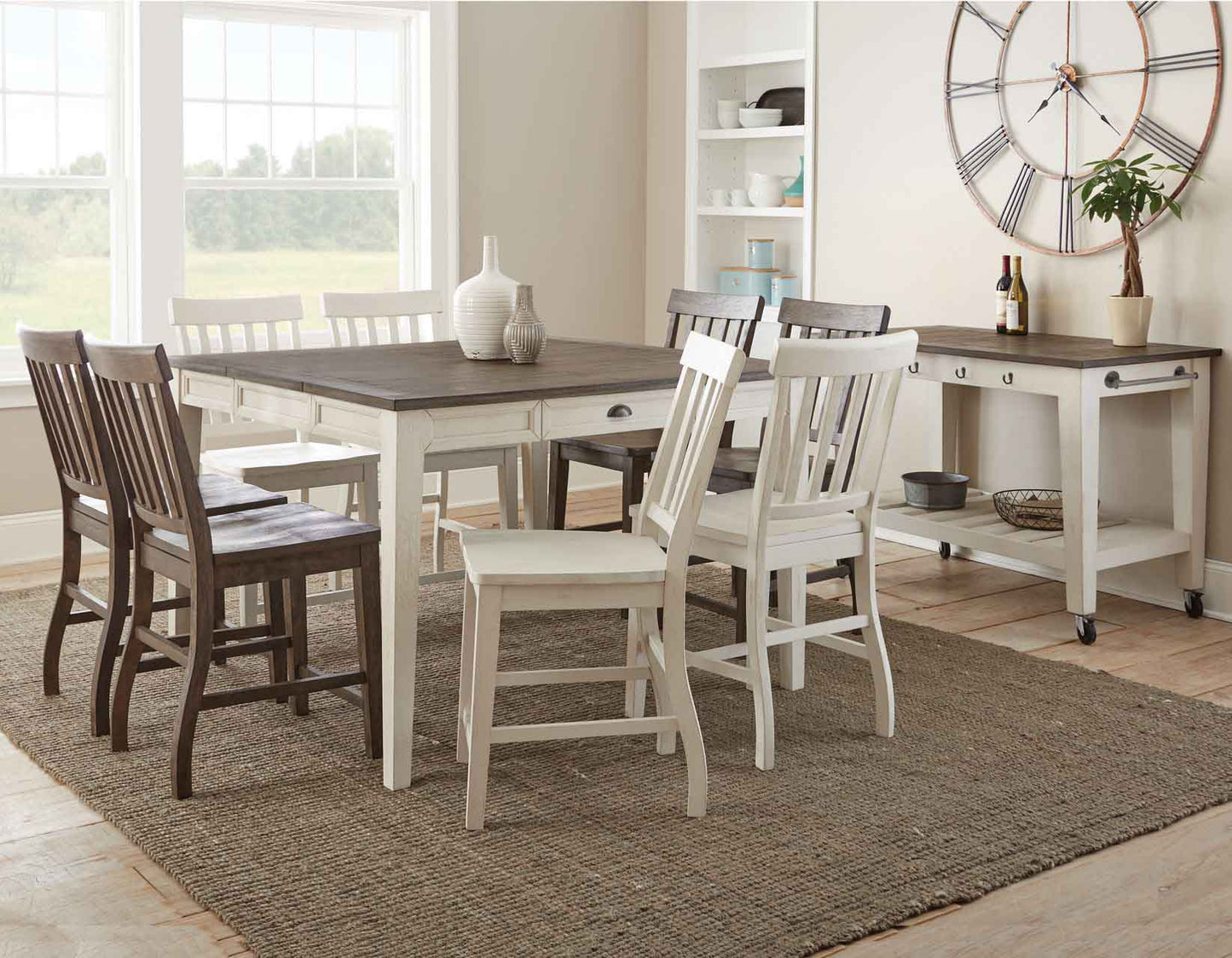 Cayla White Counter Height Chairs (includes 2 chairs) by Steve Silver