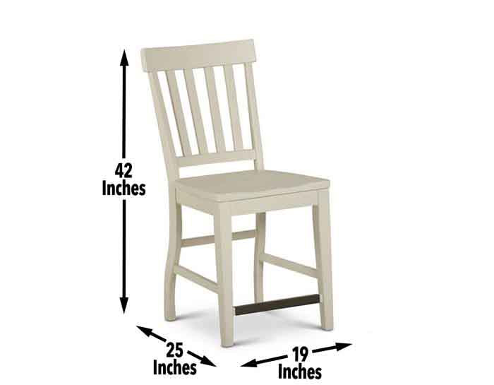 Cayla White Counter Height Chairs (includes 2 chairs) by Steve Silver