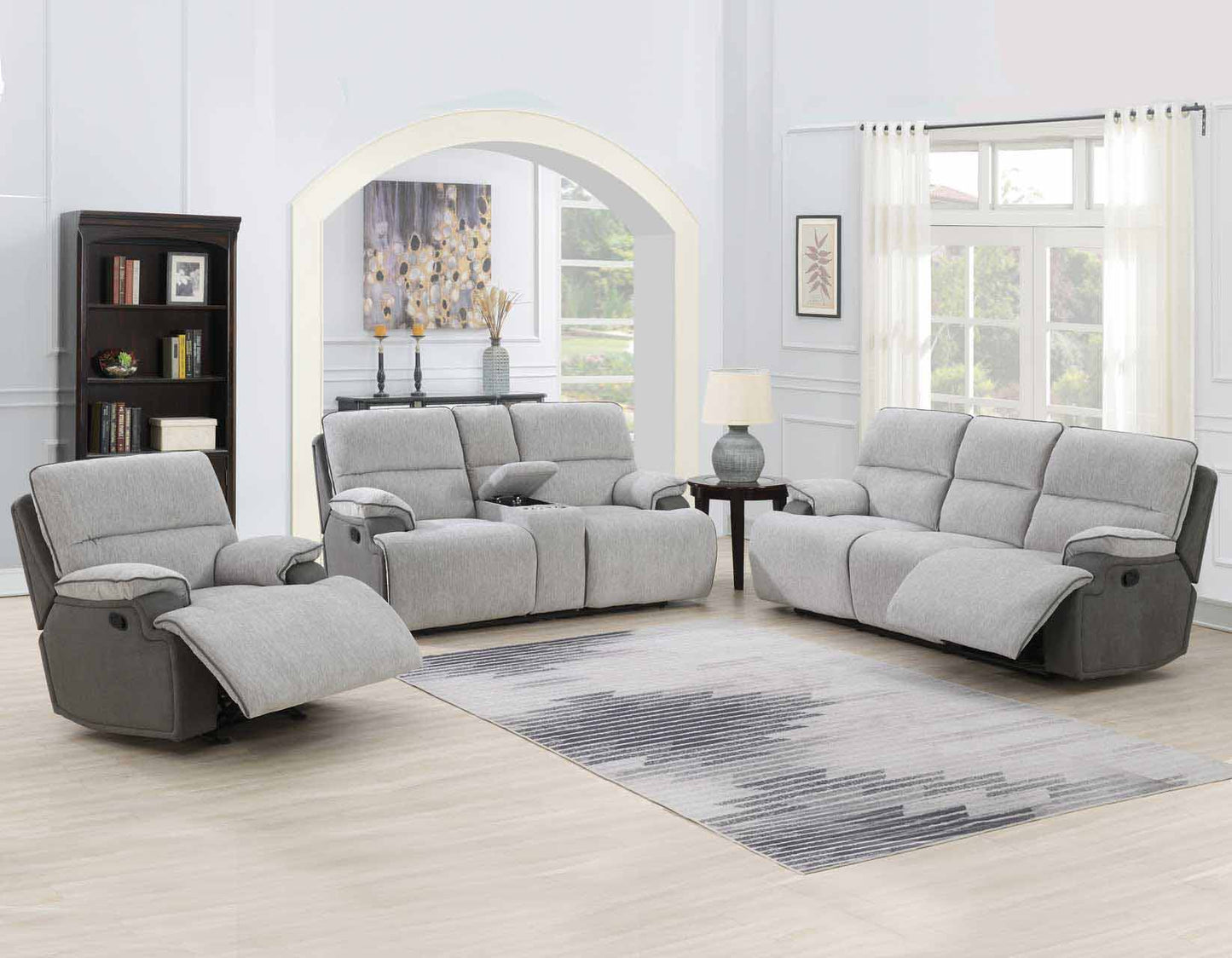 Cyprus Reclining Sofa, Love Seat, & Chair by Steve Silver