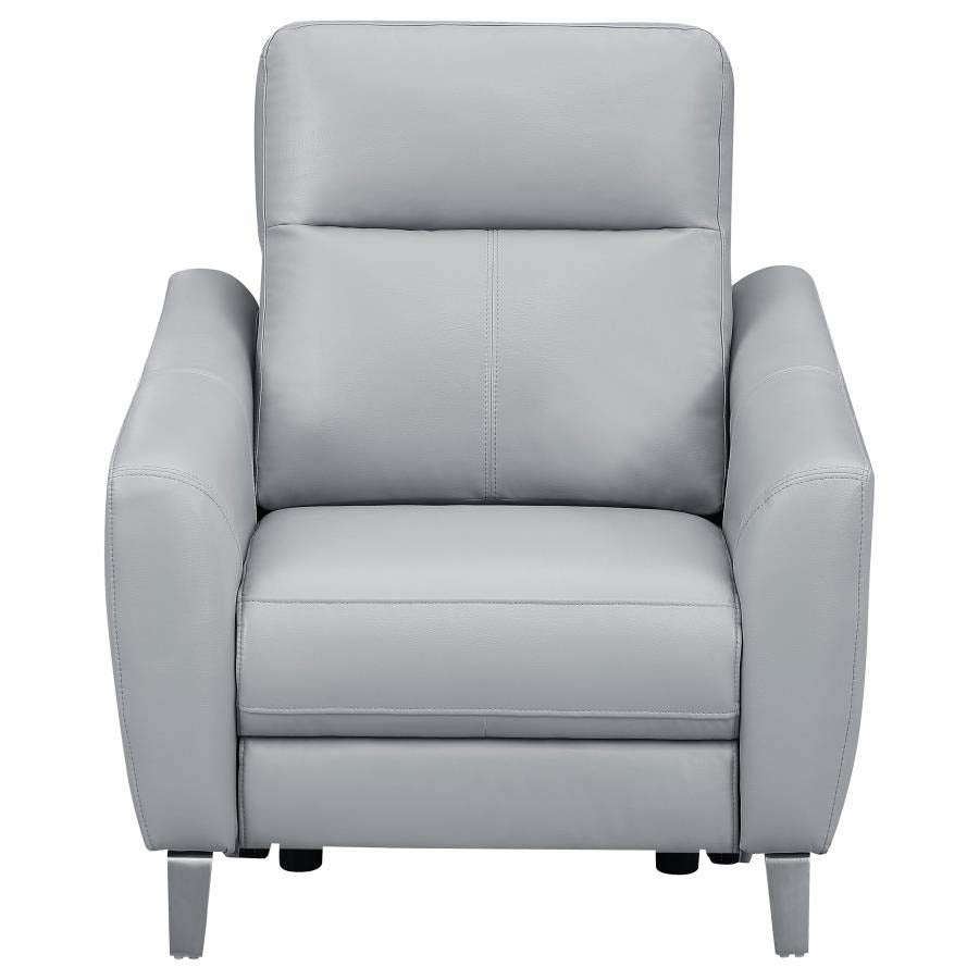 Derek Grey Powered Recliner by Coaster