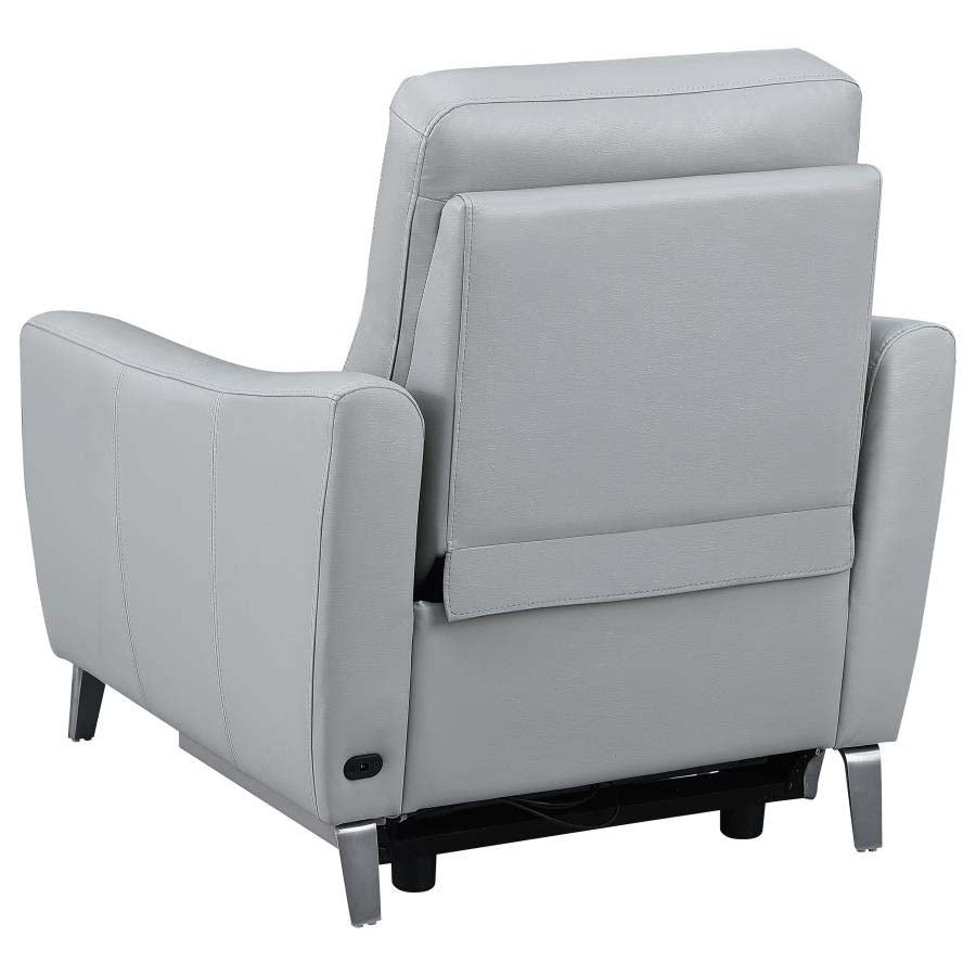 Derek Grey Powered Recliner by Coaster