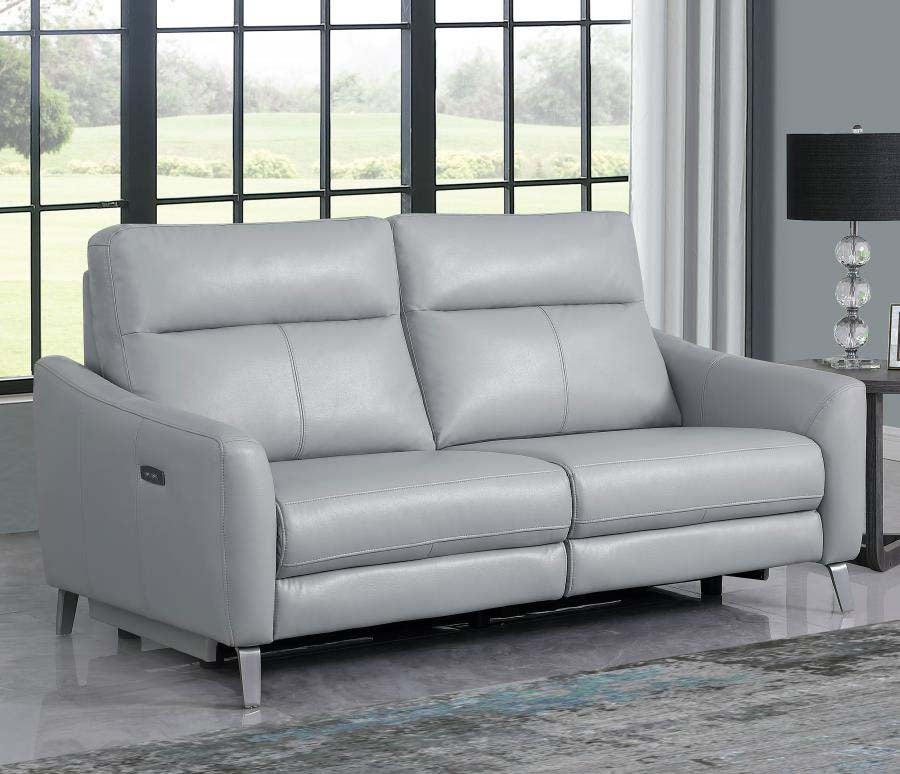 Derek Grey Powered Reclining Sofa by Coaster