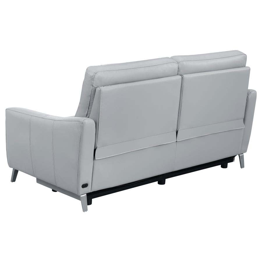 Derek Grey Powered Reclining Sofa, Love Seat, & Chair by Coaster
