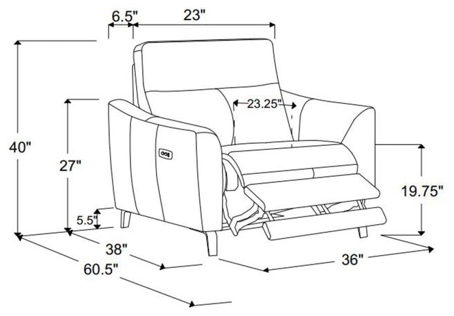 Derek Grey Powered Reclining Sofa, Love Seat, & Chair by Coaster