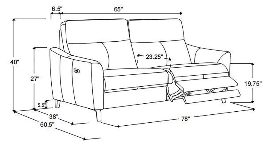 Derek Grey Powered Reclining Sofa, Love Seat, & Chair by Coaster