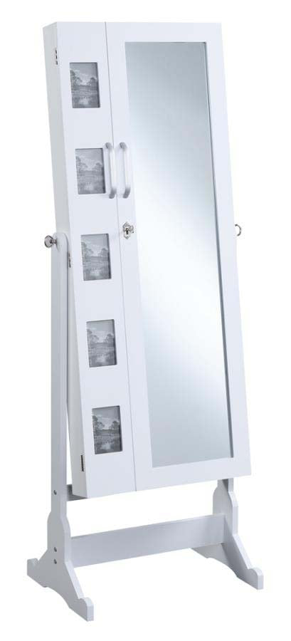 Doyle Jewelry Storage Cheval Mirror with Picture Frames by Coaster