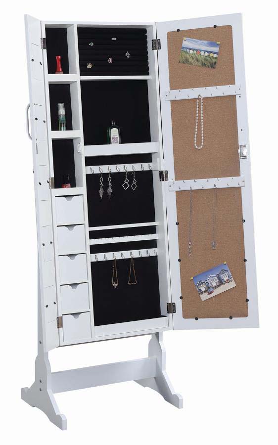 Doyle Jewelry Storage Cheval Mirror with Picture Frames by Coaster