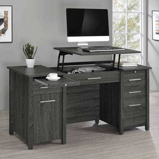 Dylan Weathered Grey Lift Top Desk by Coaster