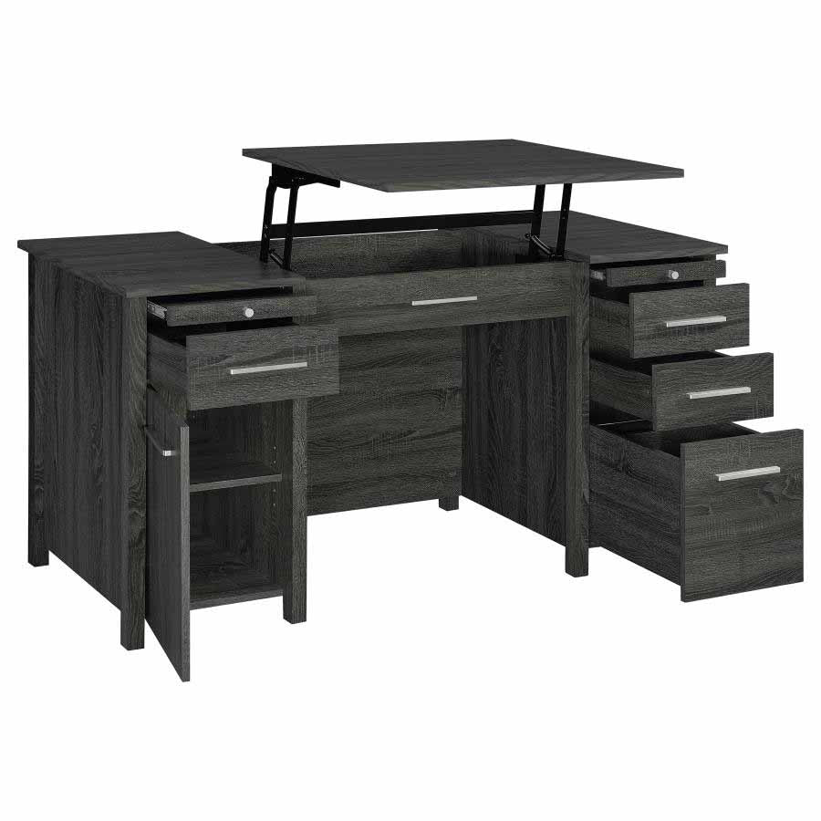 Dylan Weathered Grey Lift Top Desk by Coaster