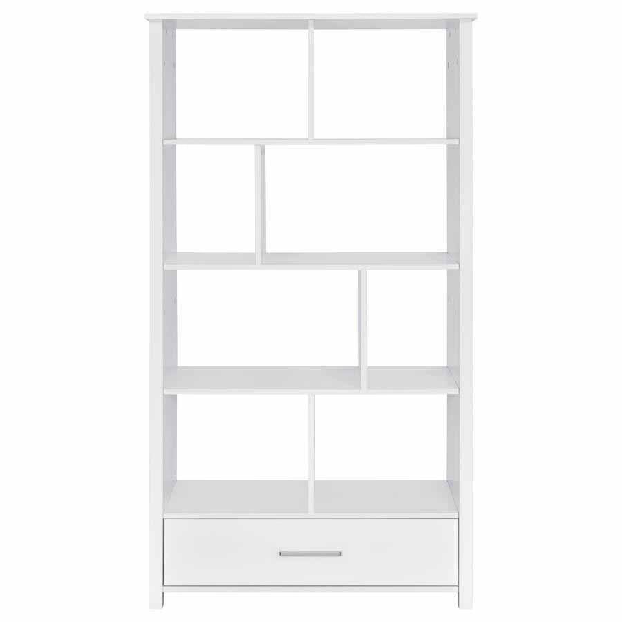 Dylan White High Gloss Bookcase by Coaster