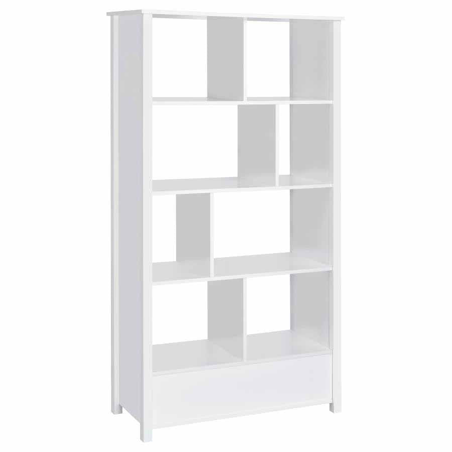 Dylan White High Gloss Bookcase by Coaster