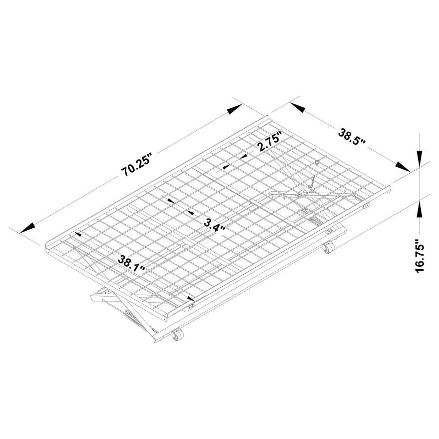 Eden Twin Pop Up Trundle Bed by Coaster
