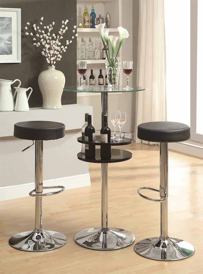 Ramses Black Bar Stool by Coaster