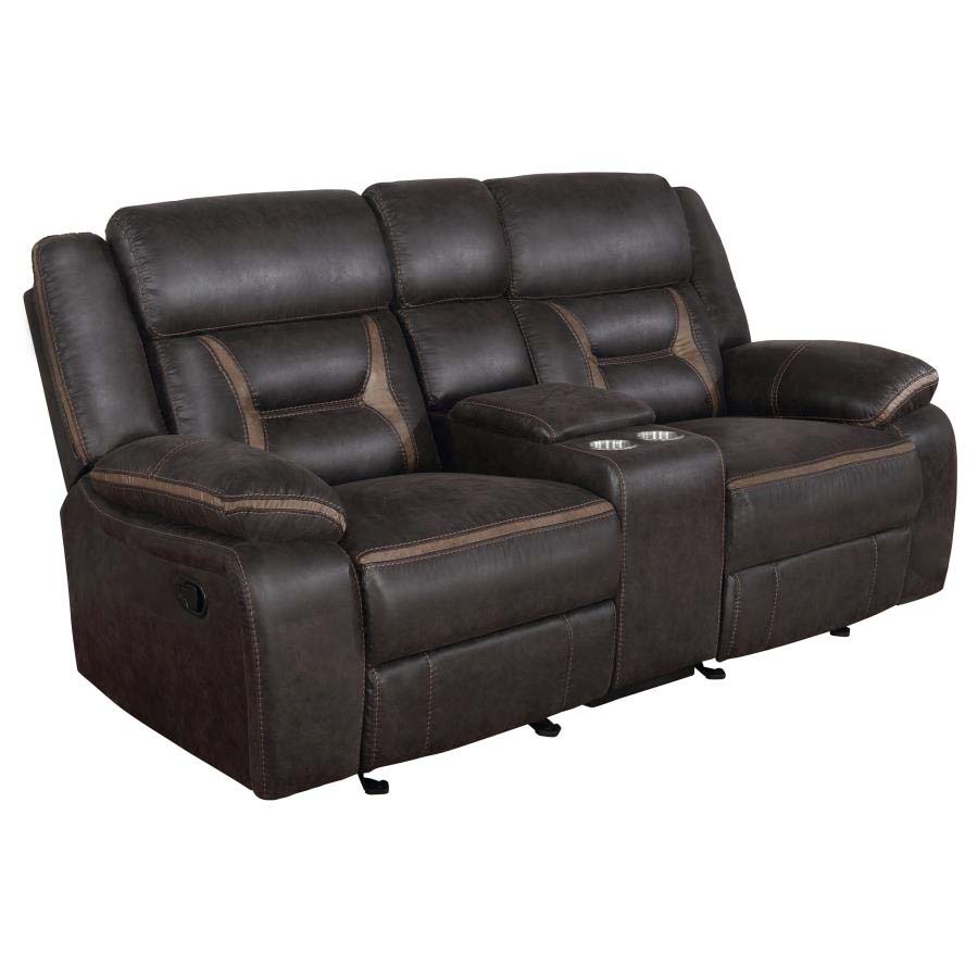 Greer Brown Reclining Sofa and Love Seat by Coaster