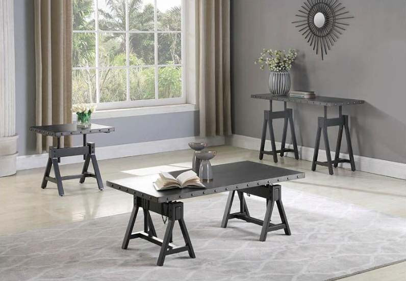 Gunmetal Table Set by Coaster