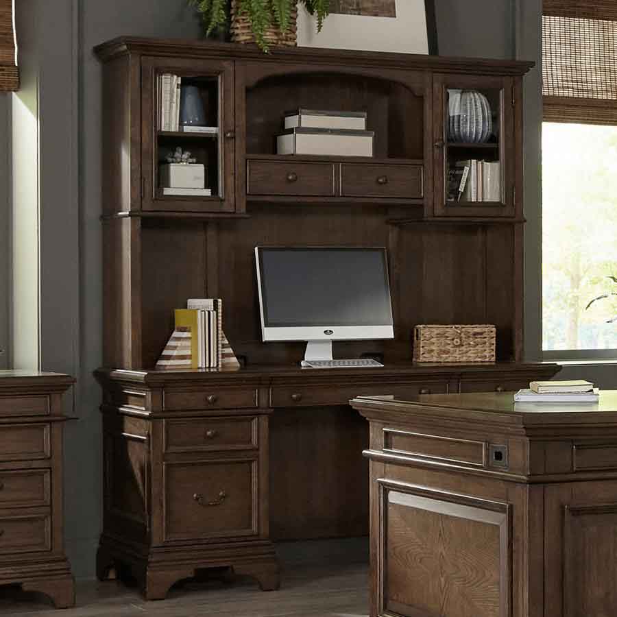 Hartshill Credenza Desk with Hutch by Coaster