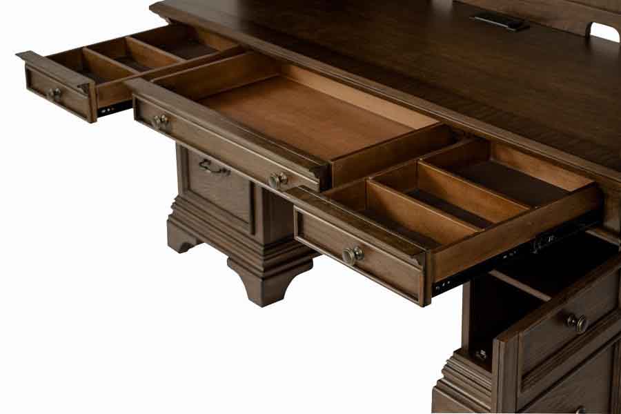 Hartshill Credenza Desk with Hutch by Coaster