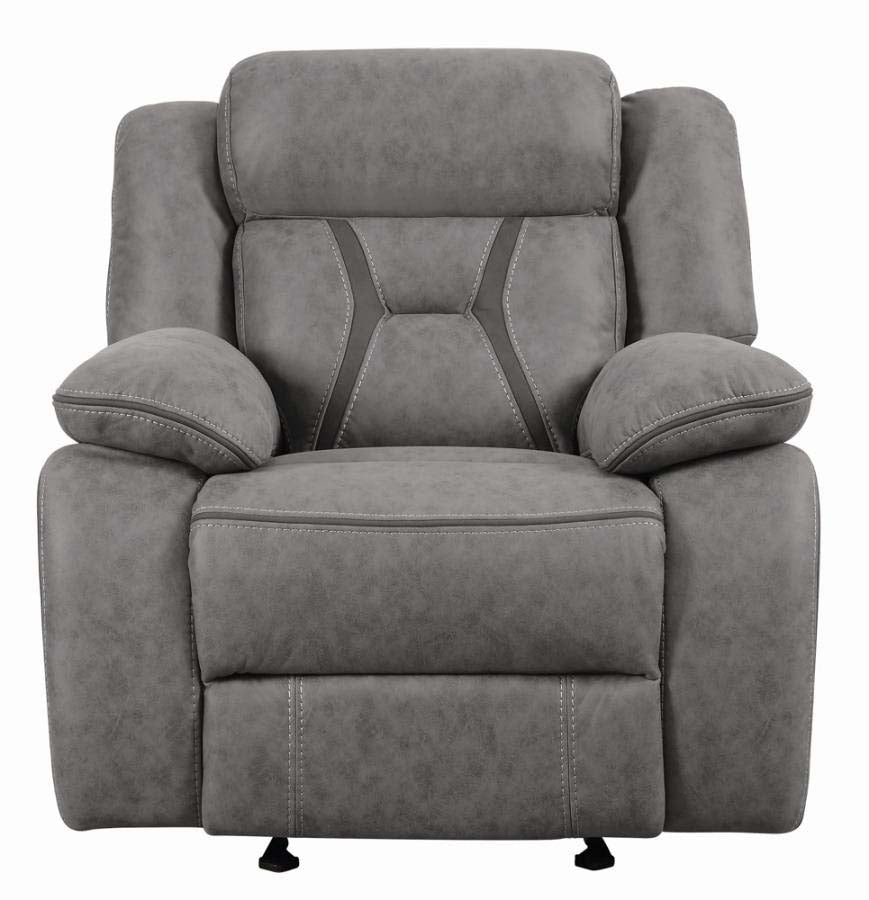 Higgins Grey Glider Recliner by Coaster