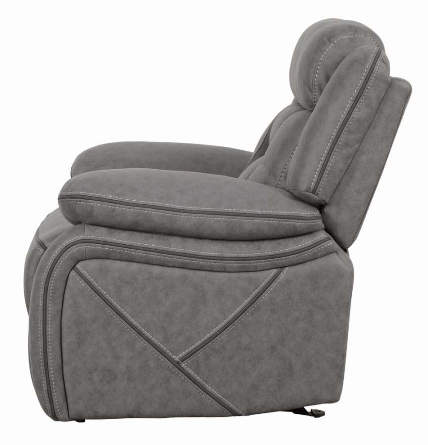 Higgins Grey Glider Recliner by Coaster