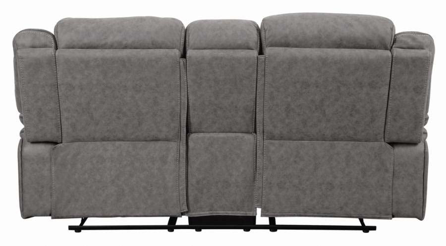 Higgins Grey Reclining Love Seat by Coaster